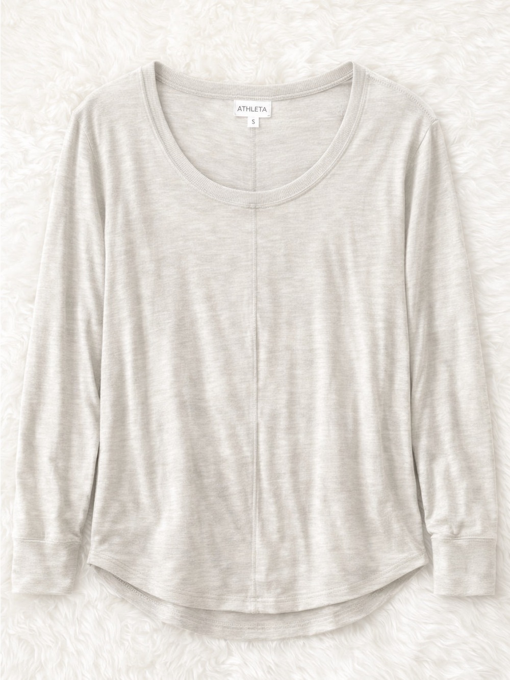 Athleta Beige Performance Knit Long Sleeve Top – Size S